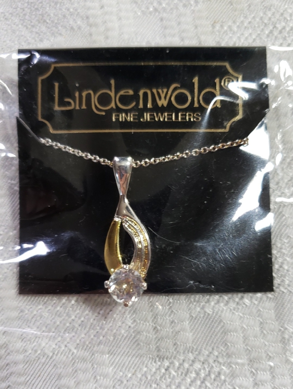 Lindenwold Two Tone Cubic Zirconia Necklace